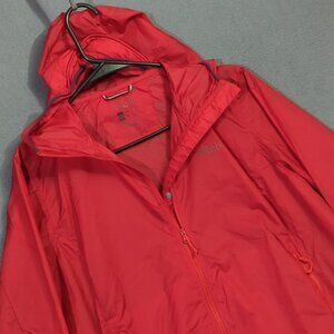 Rab Vital Hoodie Womens L Red Lightweight Windshell Windbreaker Full Zip Outdoor